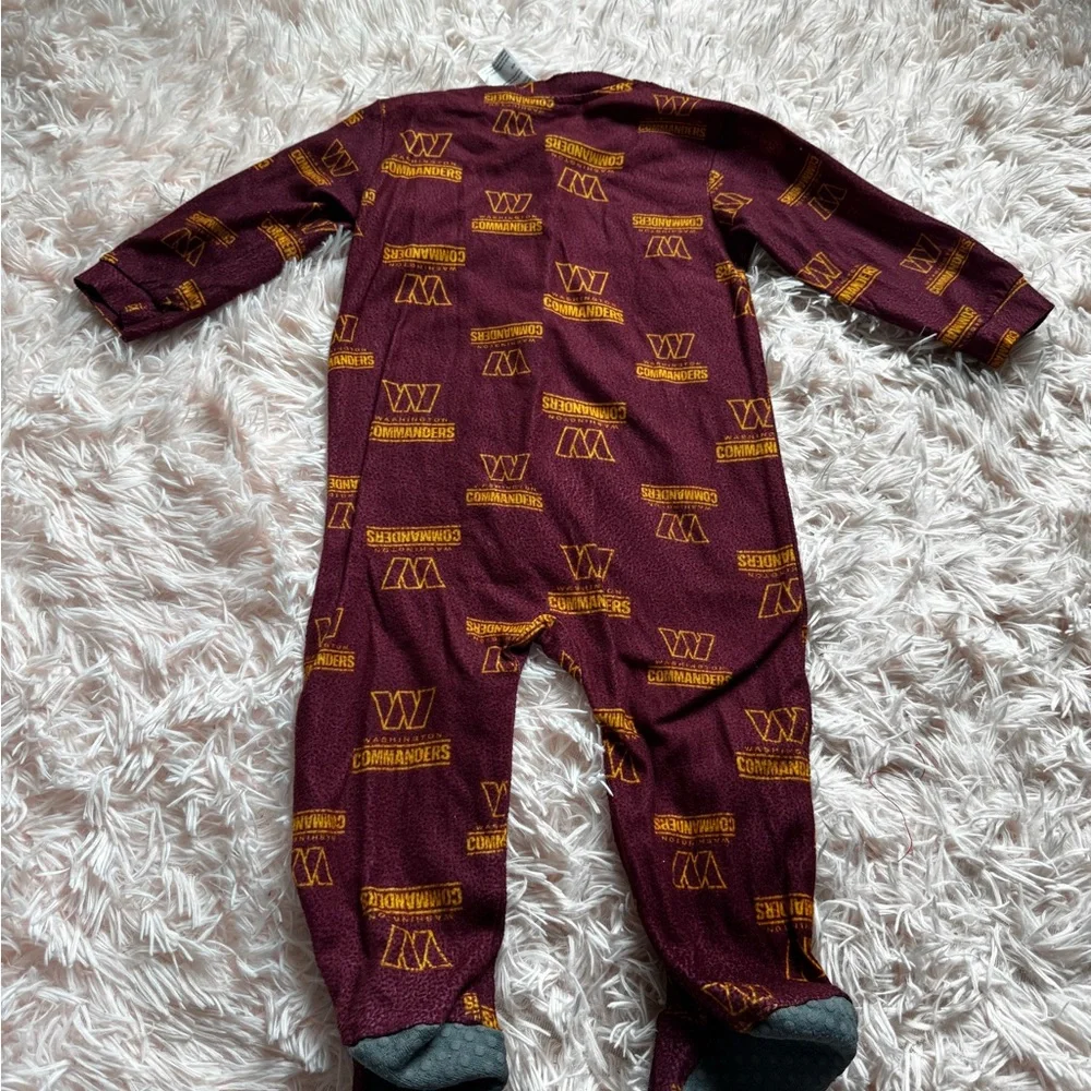 Kids Burgundy Commanders One Piece